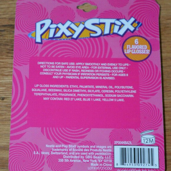 Pixy Stix 6 Piece Flavored Lip Gloss Set - Picture 2 of 2